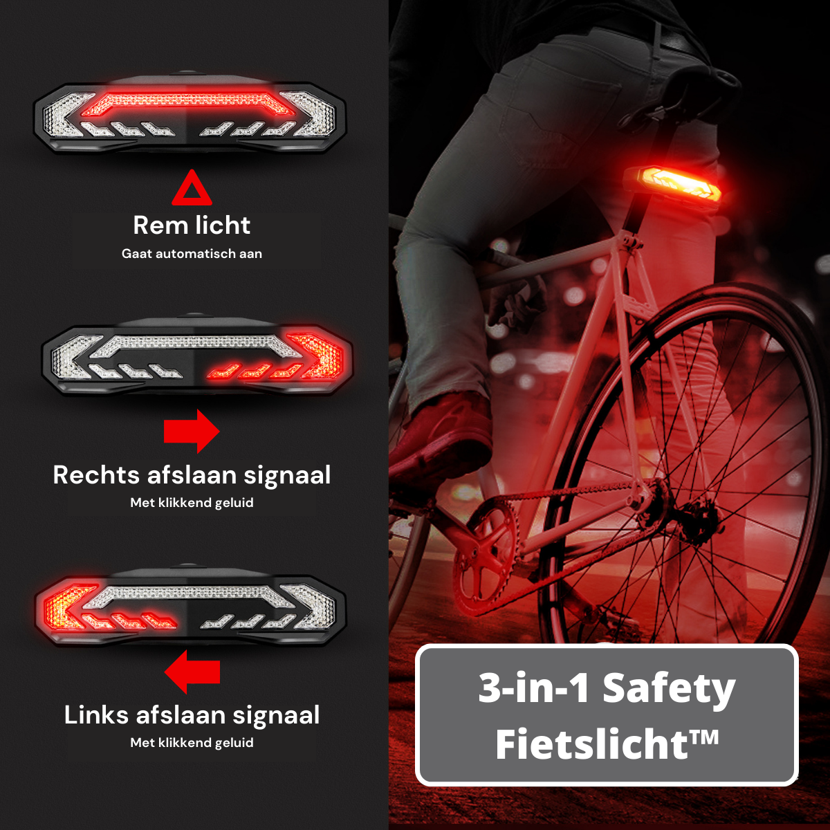 3-in-1 Safety Fietslicht™
